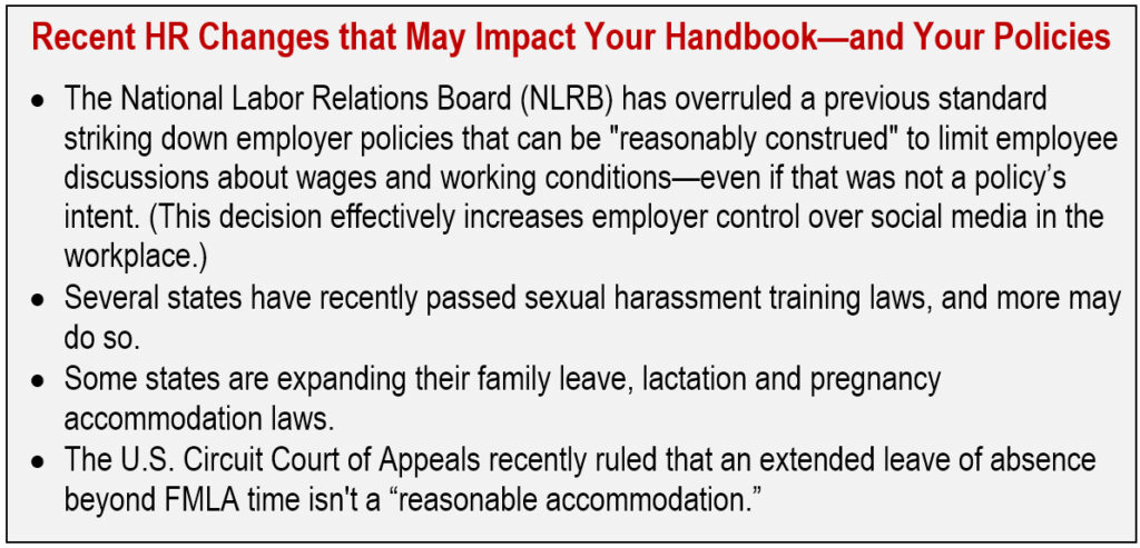 Employee Policy Changes