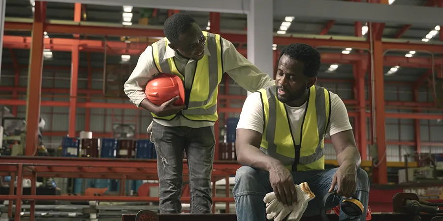 Workers suffering in the heat